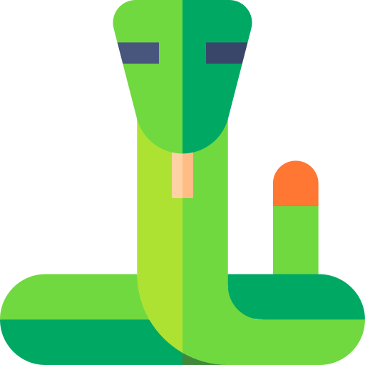 Snake Basic Straight Flat Icon