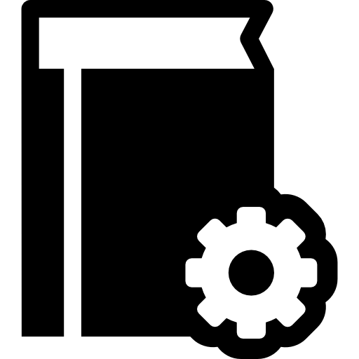 símbolo de interfaz de configuración de libro icono gratis