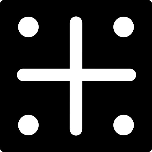 Free Icon Square Symbol With A Cross Inside And Four Dots