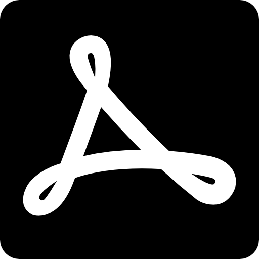 adobe reader icon flat