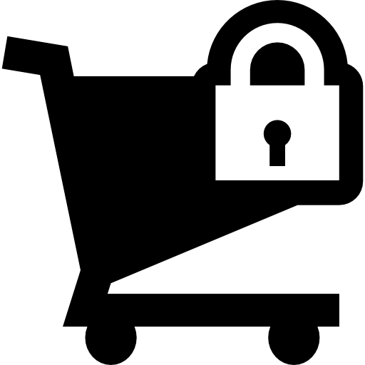 bloqueo del carrito de compras icono gratis