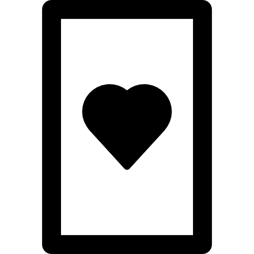 forma de corazón en un rectángulo icono gratis