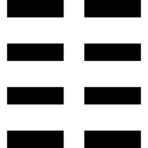 ocho rectángulos divididos en dos columnas icono gratis