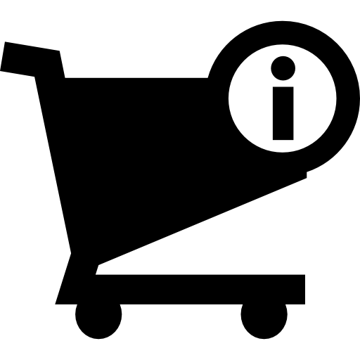 botón de la interfaz de información del carrito de compras icono gratis