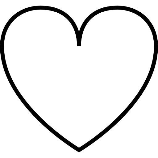 white heart outline png