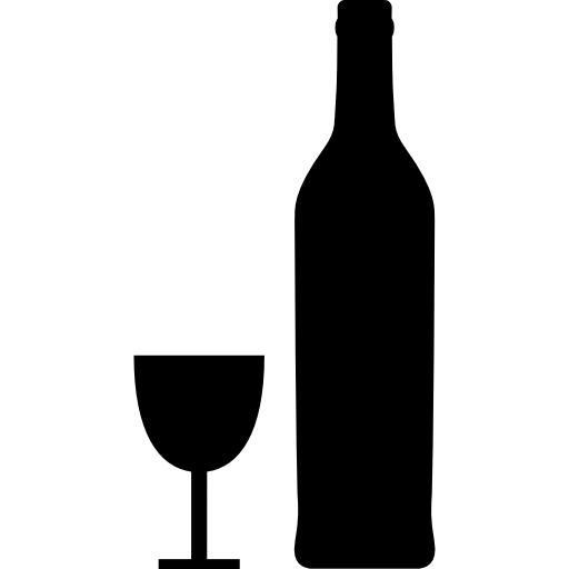 Bottle and glass shapes free icon