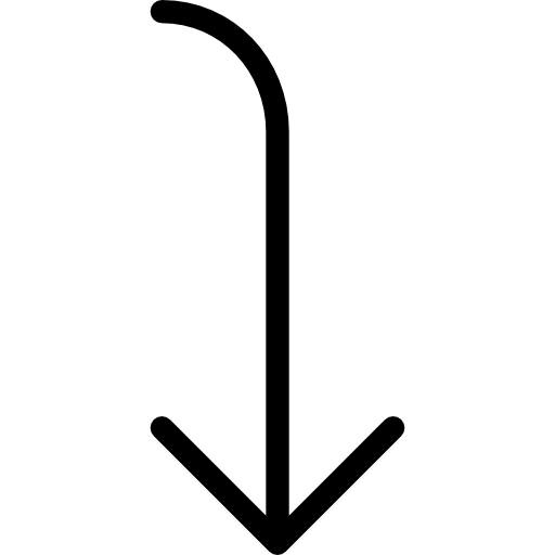 pfeil nach unten kostenlos Icon