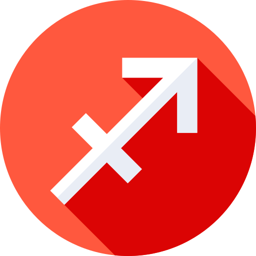 Sagittarius Flat Circular Flat icon