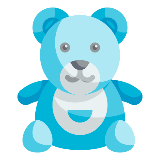blue baby bear clipart