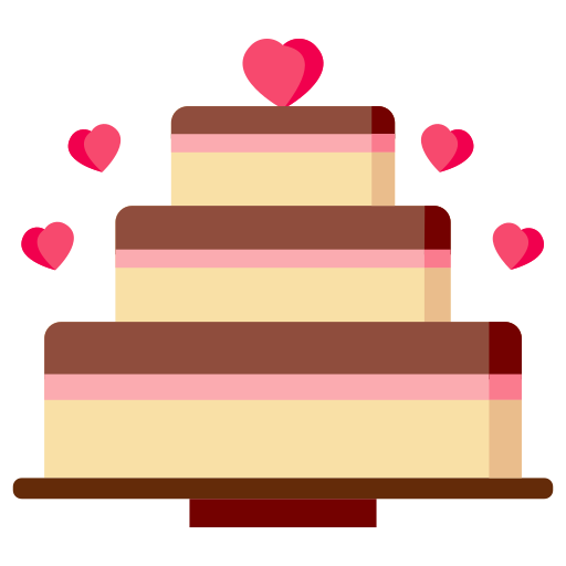 pastel de boda icono gratis