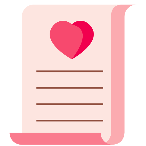 carta de amor icono gratis