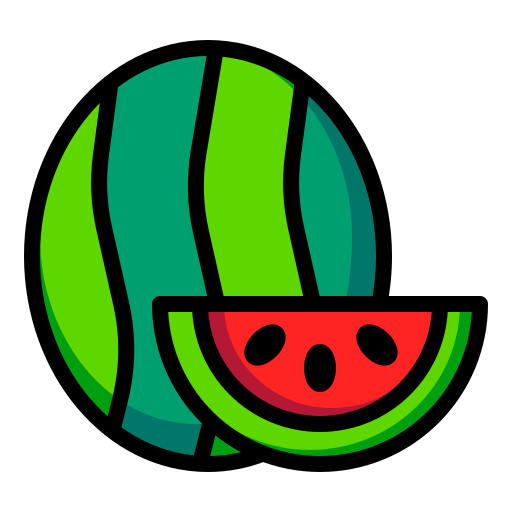 Watermelon Generic Outline Color icon