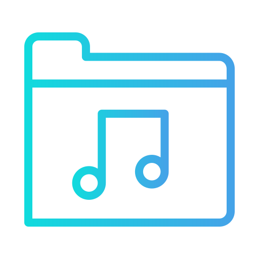 carpeta de audio icono gratis