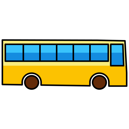 School bus Generic Thin Outline Color icon