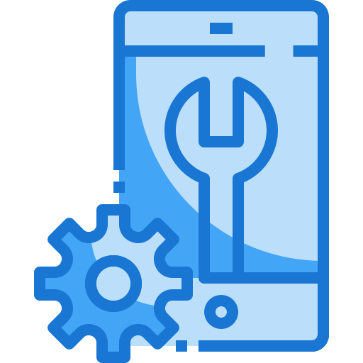 Mobile service Generic Blue icon