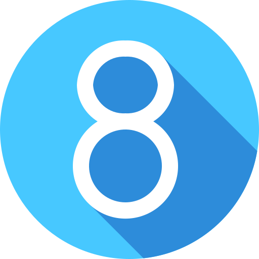 numero 8 icono gratis