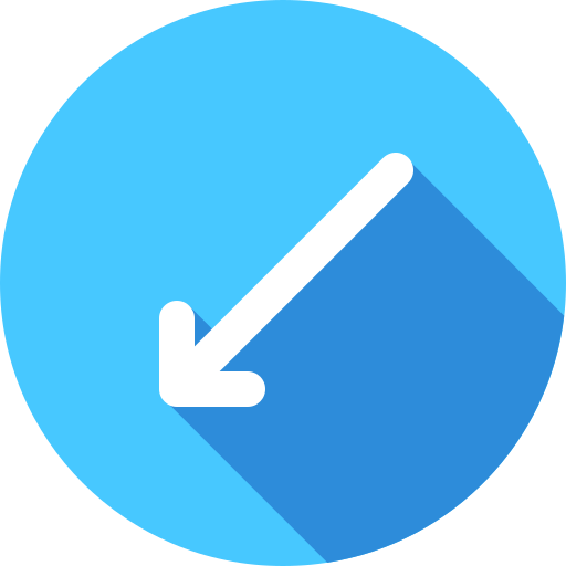 flecha hacia abajo a la izquierda icono gratis