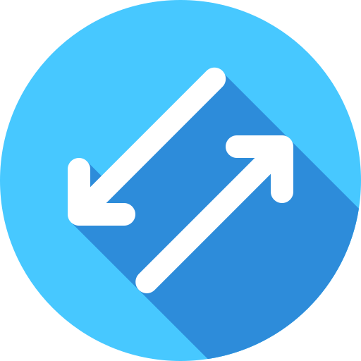 Diagonal arrows Generic Flat icon