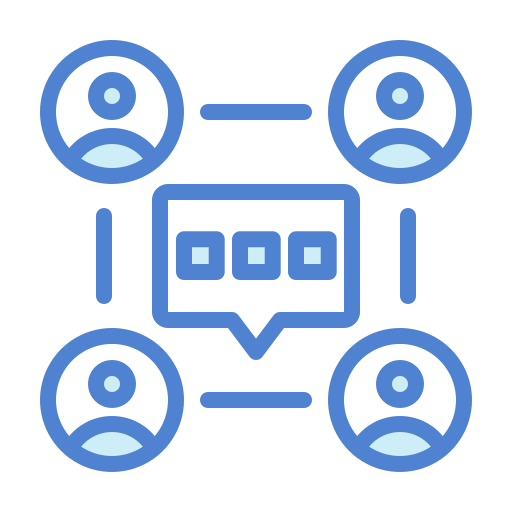 Communication Generic Blue icon