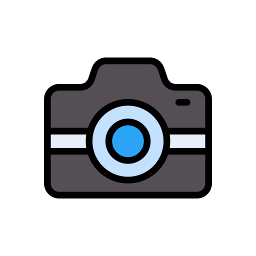 Photo camera Vector Stall Lineal Color icon