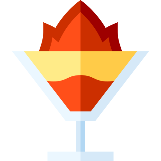 coctel de fuego icono gratis