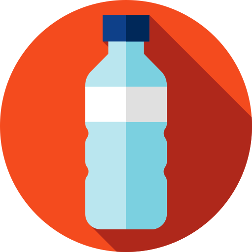 Water bottle Flat Circular Flat icon