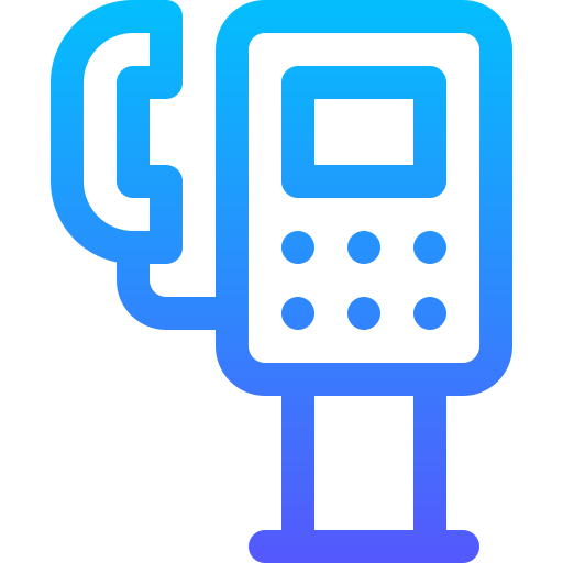 Payphone Basic Gradient Lineal color icon