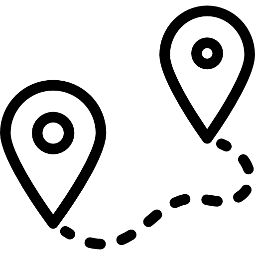 itinéraire Icône gratuit