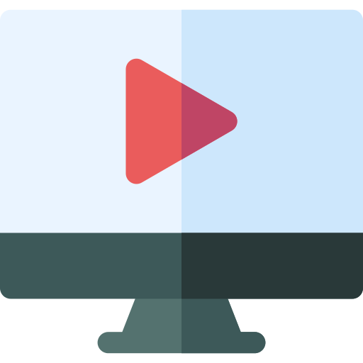 Video player Basic Rounded Flat icon