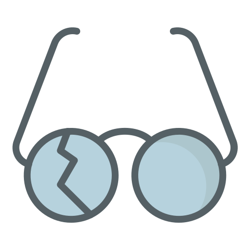 broken eyeglasses clip art