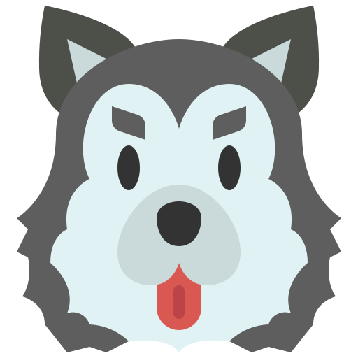 Siberian husky Basic Straight Flat icon