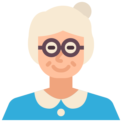 Old Woman Basic Straight Flat Icon