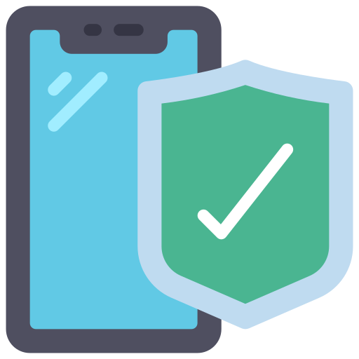 seguridad móvil icono gratis