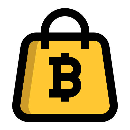 bolsa de bitcoin icono gratis