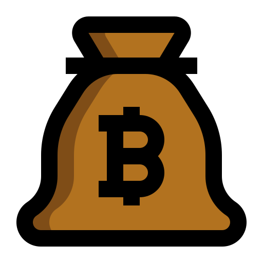 bolsa de bitcoin icono gratis