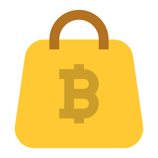 bolsa de bitcoin icono gratis