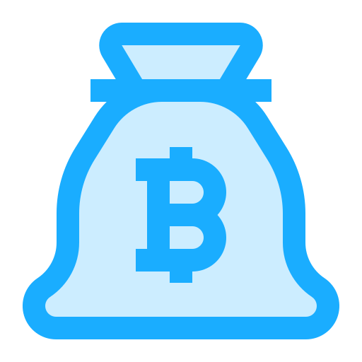 bolsa de bitcoin icono gratis