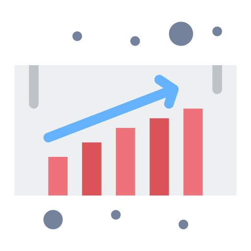 tabla de crecimiento icono gratis