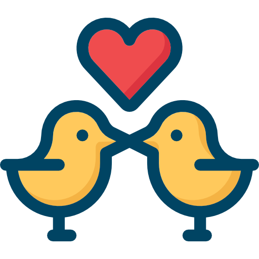 pájaros del amor icono gratis