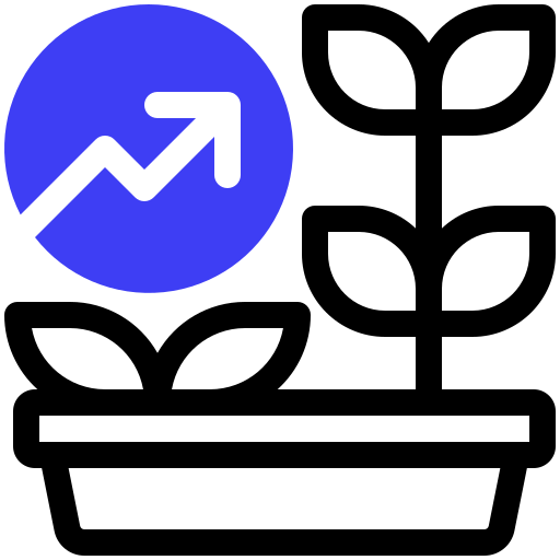 crecimiento icono gratis