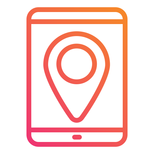 mapa móvil icono gratis