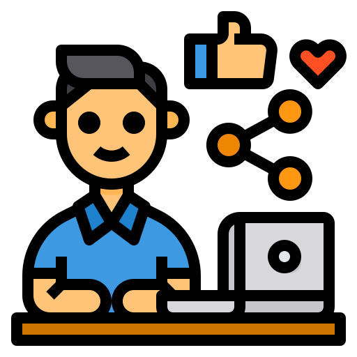 medios de comunicación social icono gratis