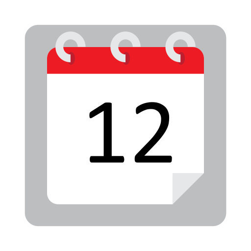 Calendar date Basic Straight Flat icon