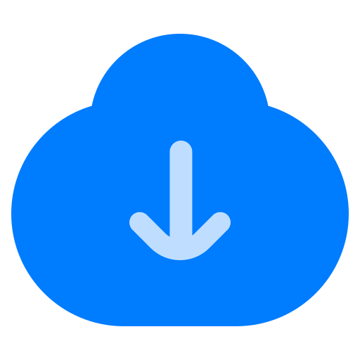 descarga en la nube icono gratis