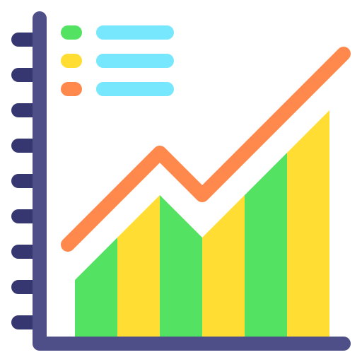 gráfico de barras icono gratis