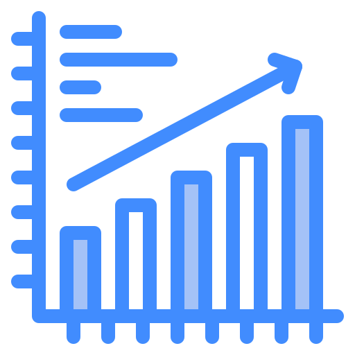 Bar graph Generic Blue icon