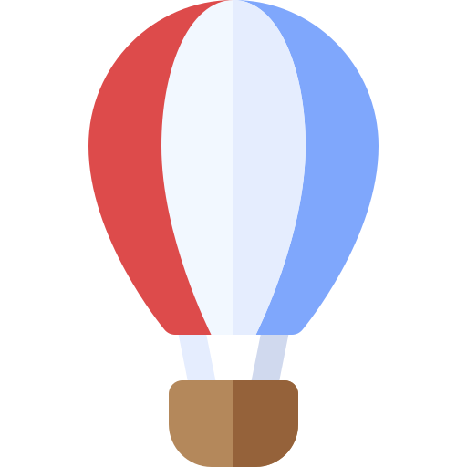 Hot air balloon Basic Rounded Flat icon