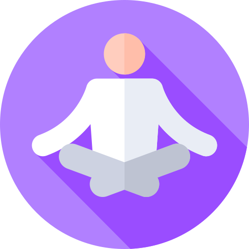 Meditation Flat Circular Flat icon