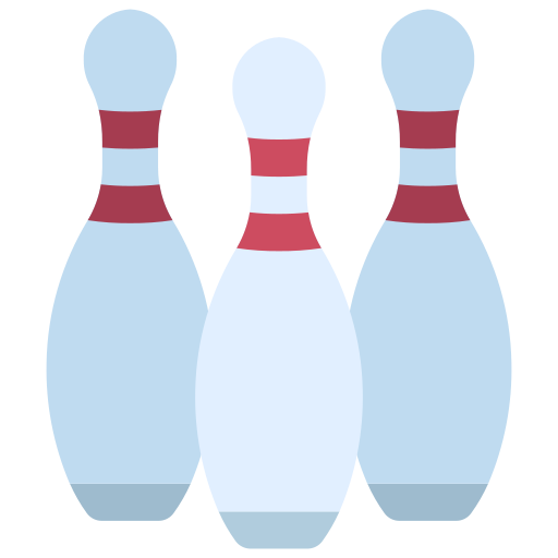 Bowling Pins Juicy Fish Flat Icon