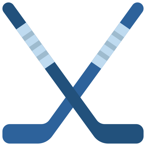 Hockey sticks Juicy Fish Flat icon